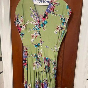 Trashy Diva Sadie Ruffle Dress in Olivine AS-IS